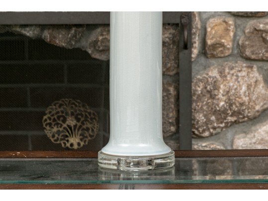 Pair Of Graceful Glass Lamps