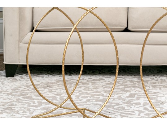 Chic Contemporary Faux Marble Side Tables