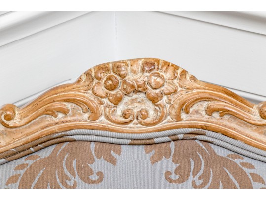 Elegant Louis XV Style Upholstered Fauteuil