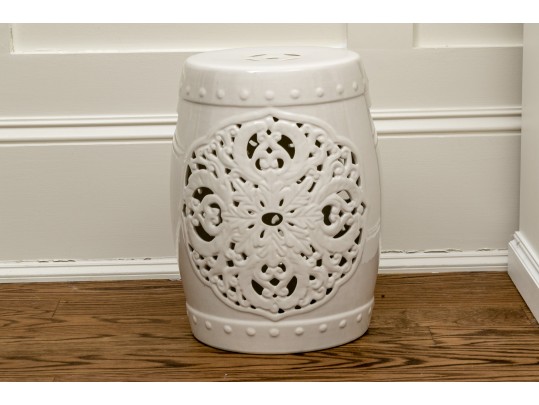 White Asian Garden Stool