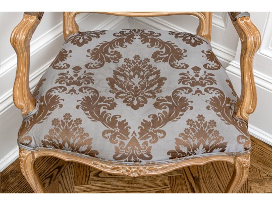 Elegant Louis XV Style Upholstered Fauteuil