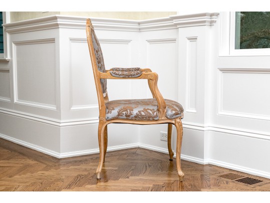 Elegant Louis XV Style Upholstered Fauteuil
