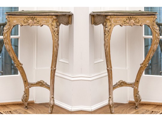 Antique French Wall Mounted Side Tables