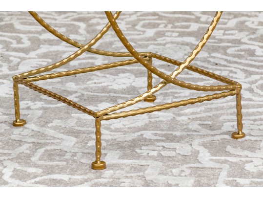 Chic Contemporary Faux Marble Side Tables