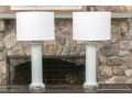 Pair Of Graceful Glass Lamps