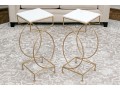 Chic Contemporary Faux Marble Side Tables