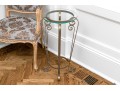 Elegant Aluminum And Glass Side Table