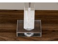 Fangio Lighting Stacked Block Crystal And Snow Marble Table Lamps