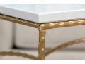 Chic Contemporary Faux Marble Side Tables