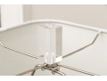 Fangio Lighting Stacked Block Crystal And Snow Marble Table Lamps