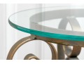 Elegant Aluminum And Glass Side Table