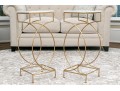 Chic Contemporary Faux Marble Side Tables