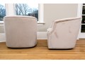 Pair Of Grey Upholstered Tub Back Chairs