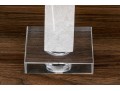 Fangio Lighting Stacked Block Crystal And Snow Marble Table Lamps