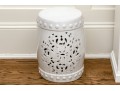 Chinese Blanc De Chine Pierced Ceramic Garden Stool