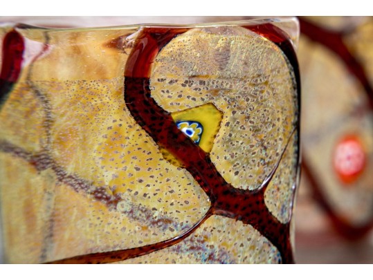 Fantastic Set Of 6 Artisan Signed Glass Tumblers