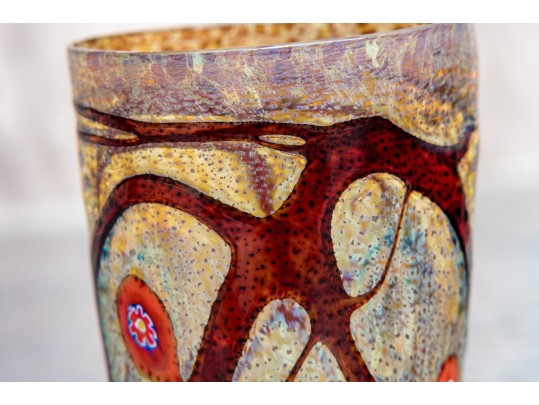 Fantastic Set Of 6 Artisan Signed Glass Tumblers