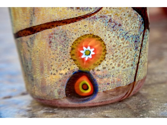 Fantastic Set Of 6 Artisan Signed Glass Tumblers