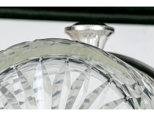 Silver Plate Mounted Cut Crystal Wine Cooler