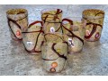 Fantastic Set Of 6 Artisan Signed Glass Tumblers