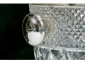 Silver Plate Mounted Cut Crystal Wine Cooler