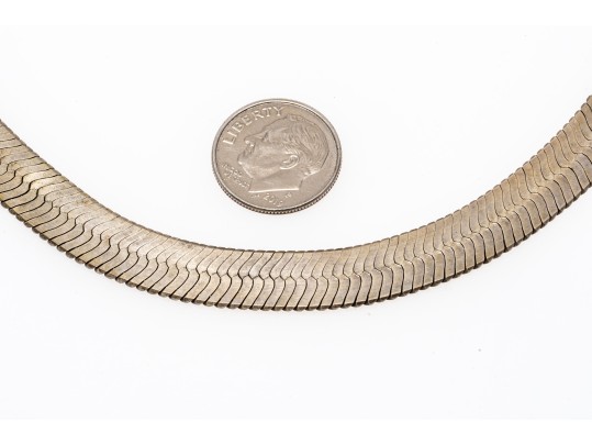 Handsome Sterling Silver Snake Chain Necklace