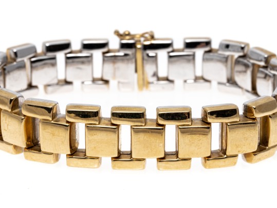 14K Italian Ladder Chain Bracelet