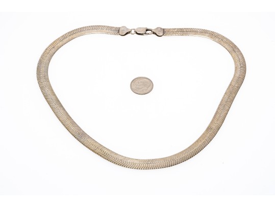 Handsome Sterling Silver Snake Chain Necklace