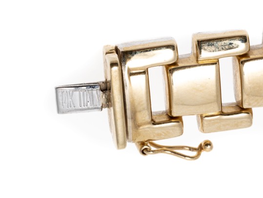 14K Italian Ladder Chain Bracelet