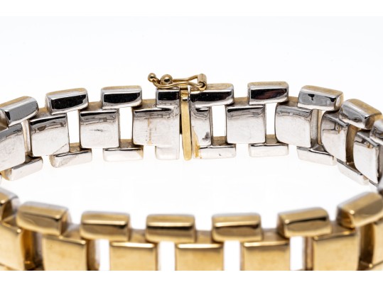 14K Italian Ladder Chain Bracelet