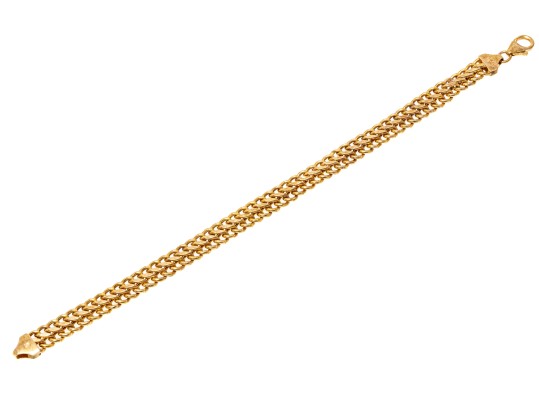 10k Yellow Gold Hollow Woven Link Bracelet