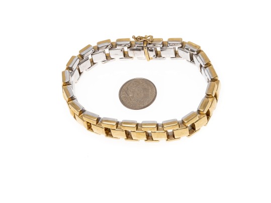 14K Italian Ladder Chain Bracelet