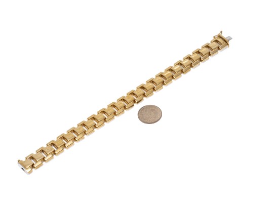 14K Italian Ladder Chain Bracelet