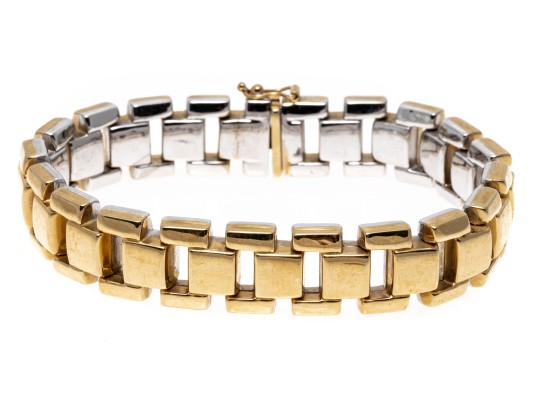 14K Italian Ladder Chain Bracelet