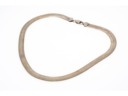 Handsome Sterling Silver Snake Chain Necklace