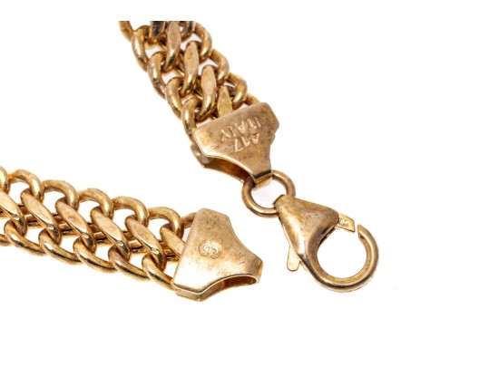 10k Yellow Gold Hollow Woven Link Bracelet