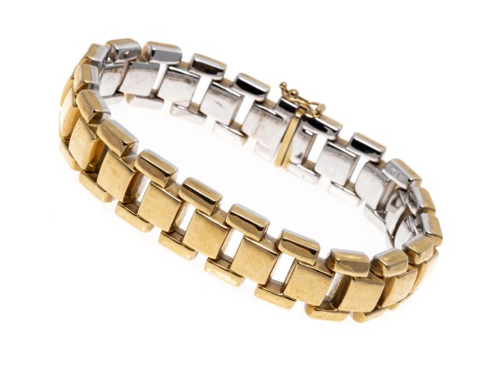 14K Italian Ladder Chain Bracelet