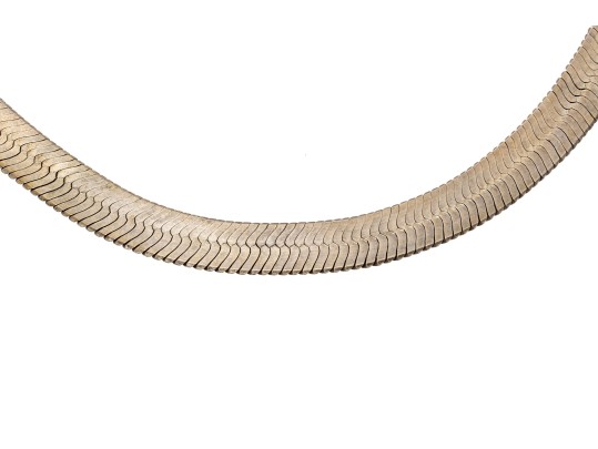 Handsome Sterling Silver Snake Chain Necklace