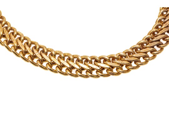 10k Yellow Gold Hollow Woven Link Bracelet