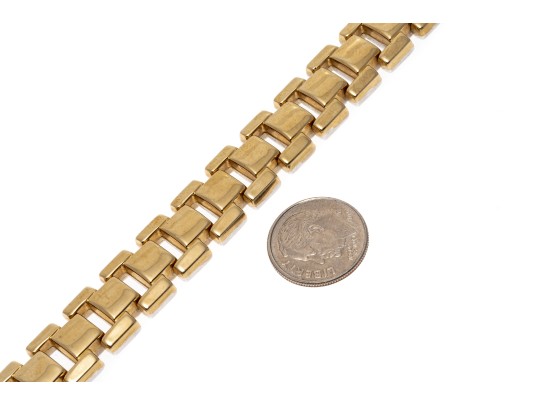 14K Italian Ladder Chain Bracelet