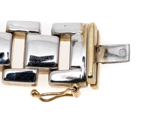 14K Italian Ladder Chain Bracelet