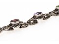 Colorful Stone And Marcasite Sterling Bracelet