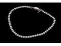Sterling Silver Lovely Round Brilliant Cut CZ Line Bracelet