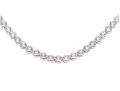 Sterling Silver And Zirconia Line Necklace
