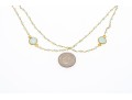 Sterling Vermeil And Blue Chalcedony Necklace