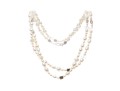 Unique Sterling And Cultured Pearl Strung Necklace