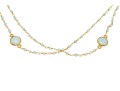 Sterling Vermeil And Blue Chalcedony Necklace