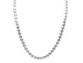 Sterling Silver And Zirconia Line Necklace