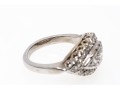 Stunning Diamond Set 14K White Gold Ring, Size 3