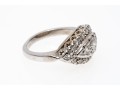 Stunning Diamond Set 14K White Gold Ring, Size 3
